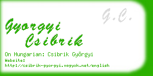 gyorgyi csibrik business card